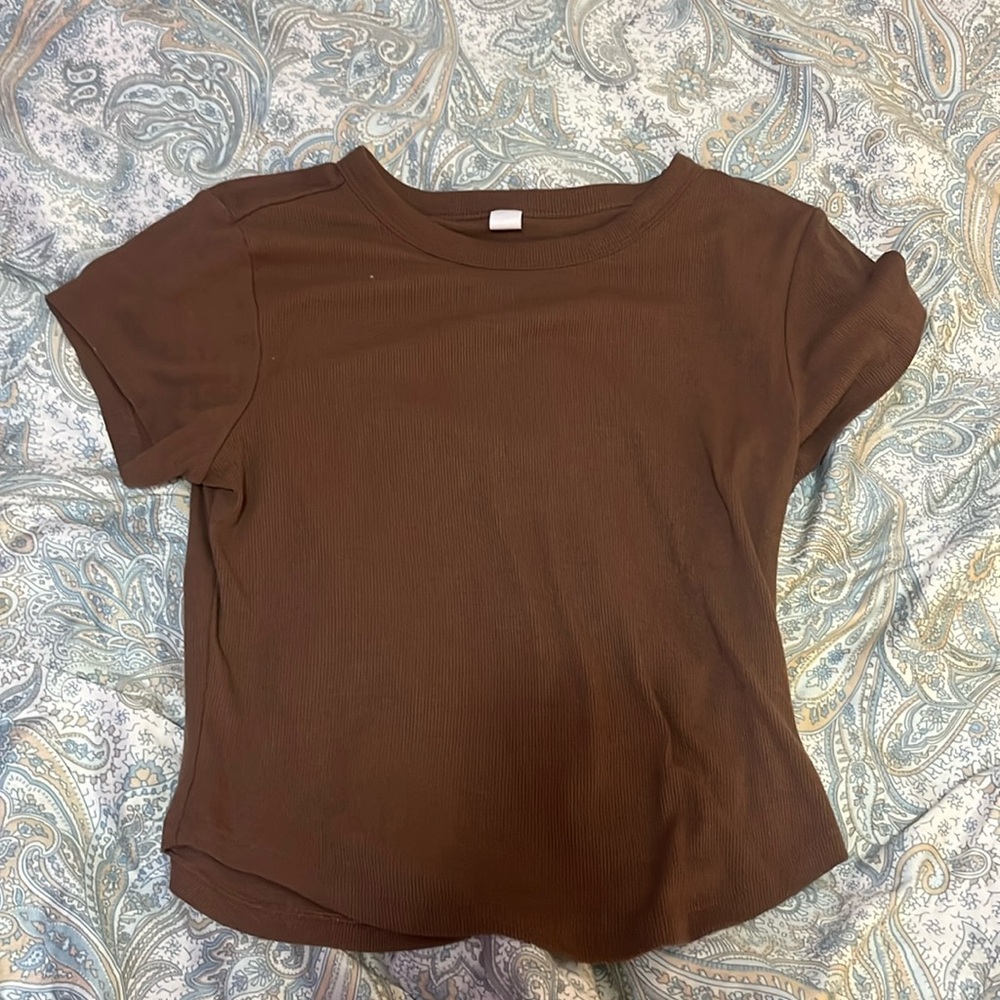 Brown Cropped Tee